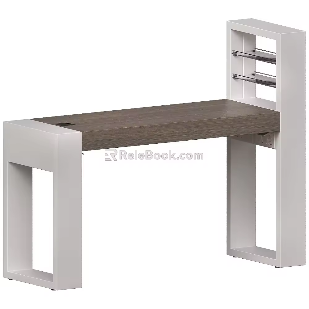 Manicure modern extension table 3d model