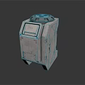 Gray Industrial Mechanical Equipment With Black Top Panel And Control Buttons