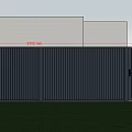 Modern Black Metal Fence Design for Outdoor Space with Green Grass and White Wall