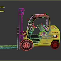 CAT Yellow Forklift With Front Forks And Operator Cab Design