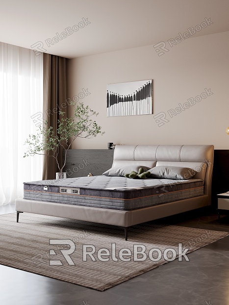 Italian Cream Style Bedroom Soft Bed Mattress model