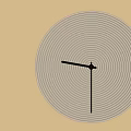 Minimalist Modern Circular Wall Clock With Concentric Striped Design For Home Decor