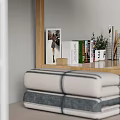 Wooden Bunk Bed With White Railings Study Desk Chair And Rug Near City View Window