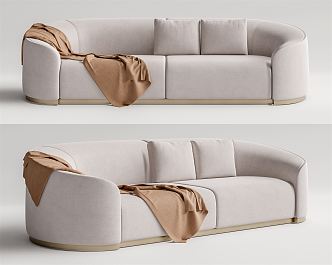 Modern Rugiano double sofa 3d model