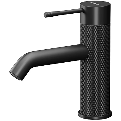 Modern Black Faucet With Diamond Pattern Textured Surface For Kitchen 3d model