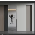 Modern Sliding Doors For Home Interior With Wooden Panels And White Frames