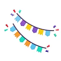 Colorful Triangular Flags Bunting Hanging Decorative Party Celebration Ornament Items
