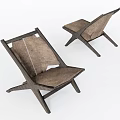 Modern Wooden Frame Leisure Chairs With Fabric Cushion And Crossed Legs Design