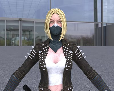 Leather Mask Beauty Assassin 3d model