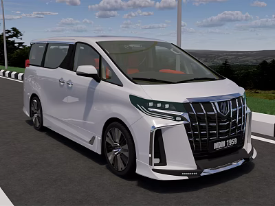 White Luxury MPV With Modern Front Design Sleek Exterior Spacious Interior And Alloy Wheels 3d model