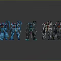 Modern Robot Mech Warrior Mech Soldier Machine Battlearm Mechanical Battlearm 3d model