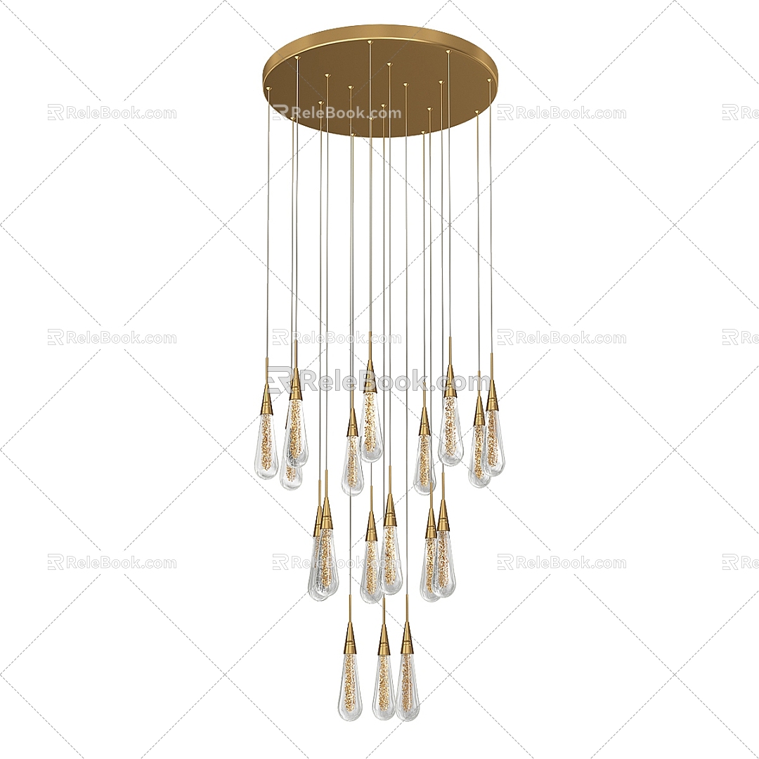 Modern Simple Entry Luxury Chandelier Chandelier Simple Chandelier Entry Luxury Chandelier Restaurant Chandelier 3d model