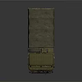 Military Green Cargo Truck With Canvas Covered Bed And Large Tires