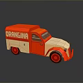 Orangina Brand Red And White Vintage Truck Model With Logo On Body
