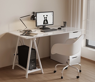 Modern Desk Chair Computer Desk Study Desk Office Desk 3d model