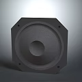 Black Octagonal Computer Speaker With Compact Design And High Quality Audio Driver 3d model