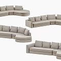 Italian Light Luxury Curved Sofa Curved Corner Sofa Nordic Style Sofa Very Simple White Sofa Fabric Imperial Concubine Curved Sofa 3d model