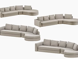 Italian Light Luxury Curved Sofa Curved Corner Sofa Nordic Style Sofa Very Simple White Sofa Fabric Imperial Concubine Curved Sofa 3d model