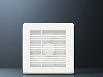 Modern White Square Air Conditioner Vent Grille Design for Home Interior 3d model