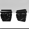 Elegant Black Carved Decorative Ornaments for Home Furniture Architectural Design