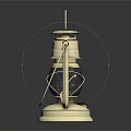 Vintage Lantern Furniture Featuring Metal Frame Glass Shade Sturdy Base And Wooden Handle