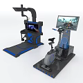 Interactive VR Amusement Equipment With Screens Seats And Exercise Simulation Features 3d model