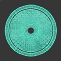 Decorative Round Silver Ceiling Light Plate With Woven Texture And Central Circular Hole