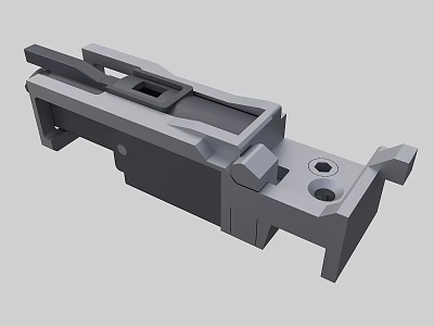 Industrial Equipment Metal Mechanical Component With Precision Structural Design And Connecting Holes 3d model