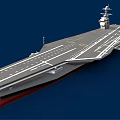modern warship aircraft carrier 3d model