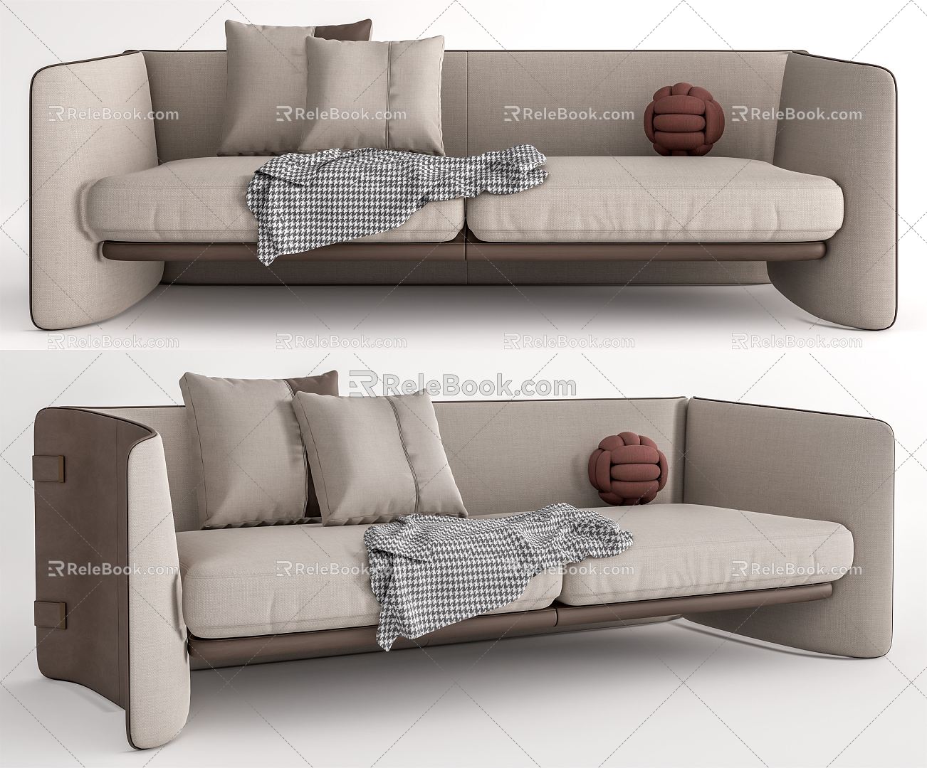 Modern double sofa model