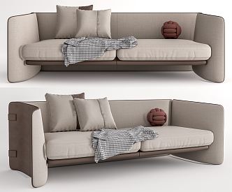 Modern double sofa 3d model