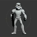 Modern Robot Warrior Mechanical Combat Police Mechanical Armor 3d model