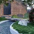 Modern Bridge Stone Bridge Tingbu Stone 3d model