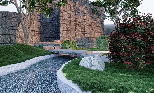 Modern Bridge Stone Bridge Tingbu Stone 3d model