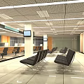 Modern Hall Public Service Area 3d model
