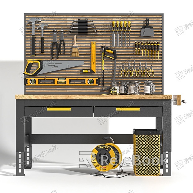 Modern tool table hardware tool wall tool counter combination woodworking carpenter tool table console logging chainsaw motor tool combination model