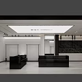 Modern Clothing Store Interior Design With Display Racks Cashier Counter And Mannequin