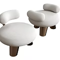 Single Sofa Chair Casual Chair Sheep Sofa Decorative Sofa 3d model