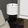Table lamp combination table lamp bedside table 3d model
