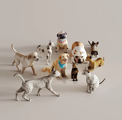 Various Reptile Figurines Display With Different Species And Detailed Features 3d model