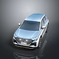 Audi Silver SUV With Modern Sleek Design LED Headlights And Reflective Body