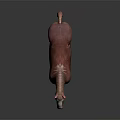 Realistic Brown Horse Figure With White Blaze Standing On Dark Surface