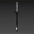 Knight Sword Rune Sword Cold Weapon Ancient Weapon Sword Weapon Game Equipment 3d model