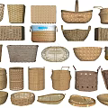 Woven Household Storage Baskets With Various Styles Shapes And Decorative Designs