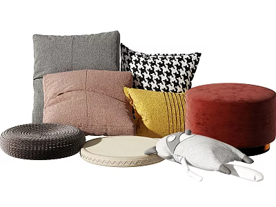 Colorful Decorative Cushions With Various Patterns For Living Room Home Decor 3d model