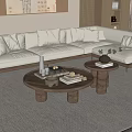 Middle Ancient Style Coffee Table 3d model