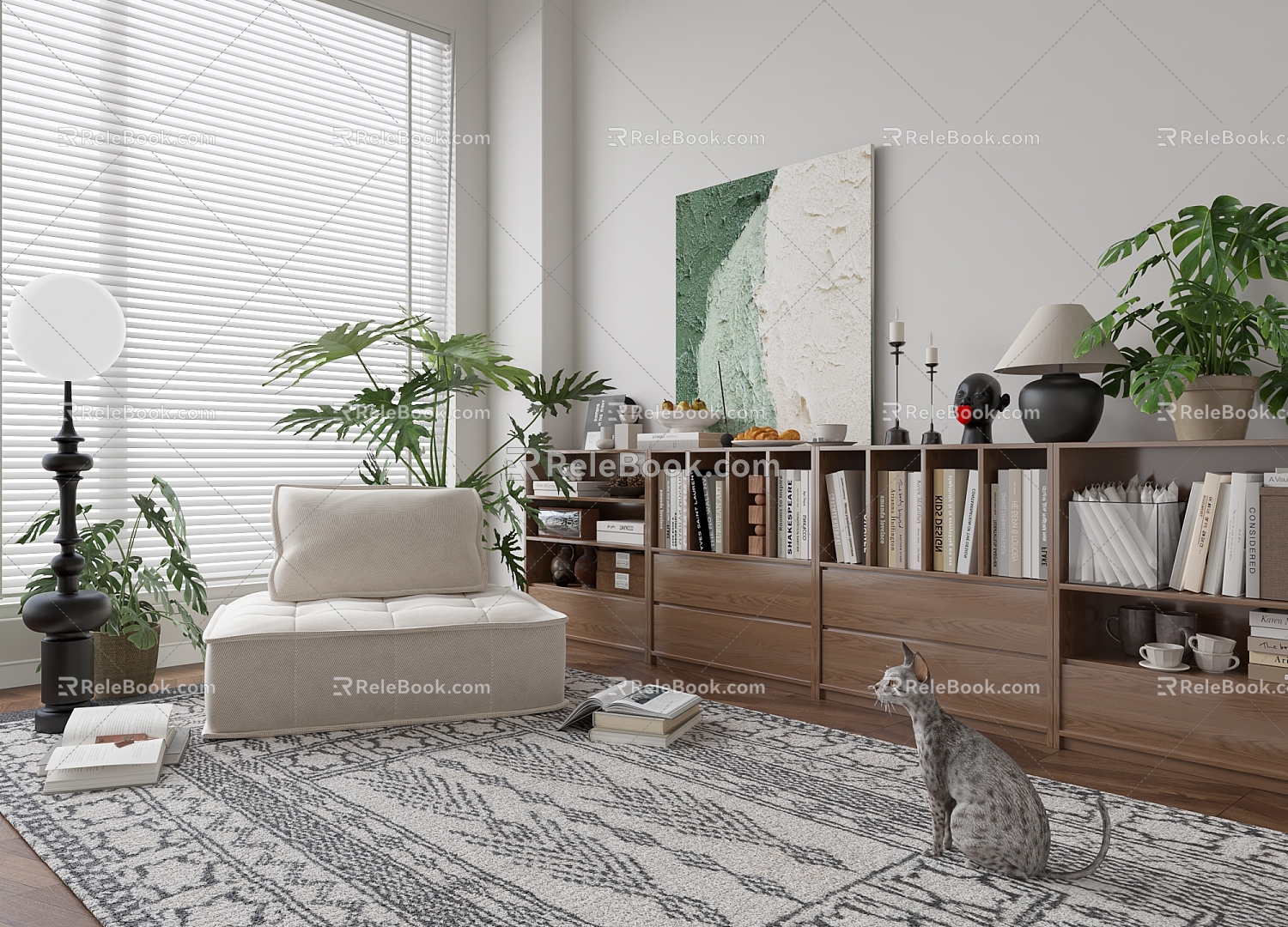 A corner of the living room 3d model