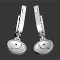 Silver Metal Household Supplies Decorative Hooks With Smiley Face Yin Yang Symbol Pendant