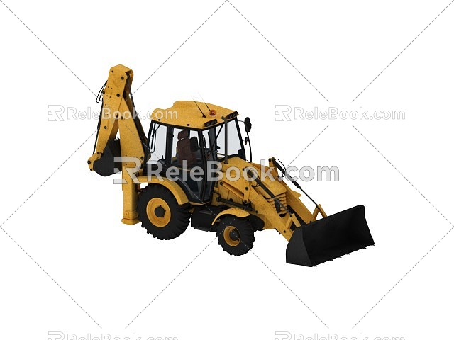 backhoe loader 3d model