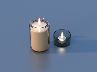 Candles burning candles 3d model